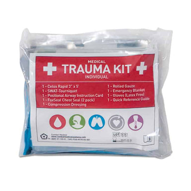 Combat Medical Mojo® Individual Trauma Kit Red and White Color