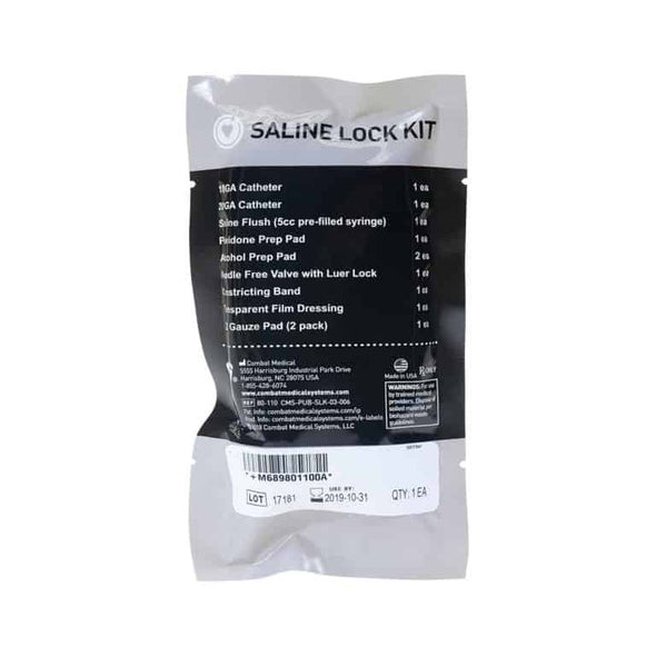 Combat Medical Mojo® Saline Lock Kit Black and Grey Color