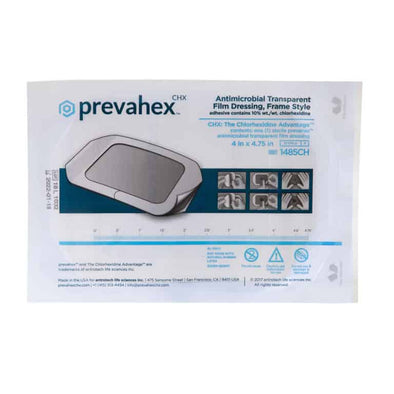 Combat Medical PrevahexCHX™ Plastic packaging for Transparent, antimicrobial film dressing