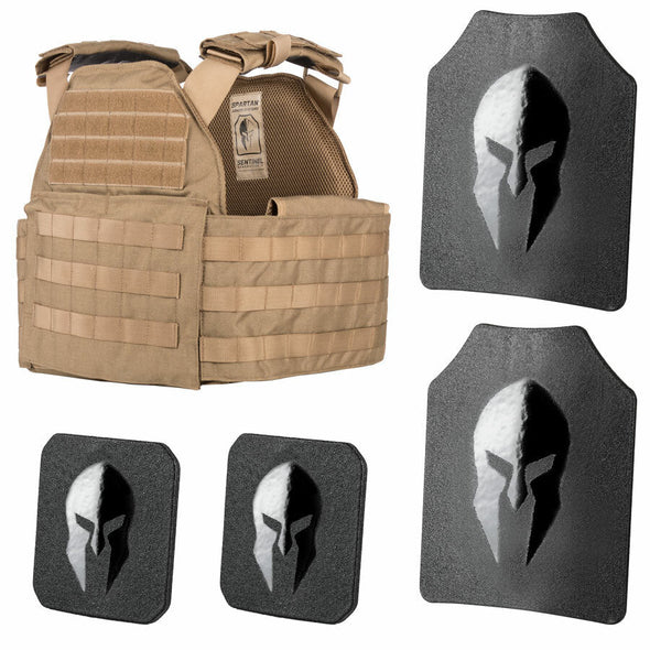 Spartan Armor Systems Omega™ AR500 Level III Body Armor and Sentinel Plate Carrier Package - Bulletproof Zone