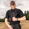 Model wearing the Spartan Armor Certified Wraparound Concealable IIIA Vest